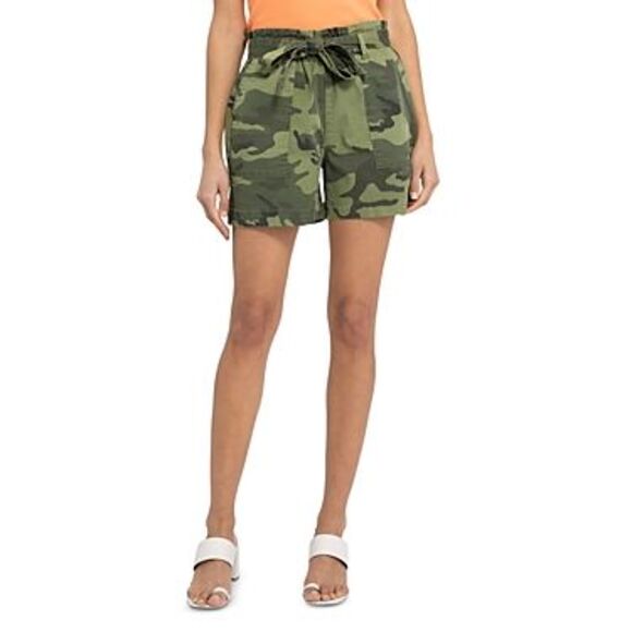 Sanctuary Daily Shorts In Moss Camo - 24 - Picture 1 of 3